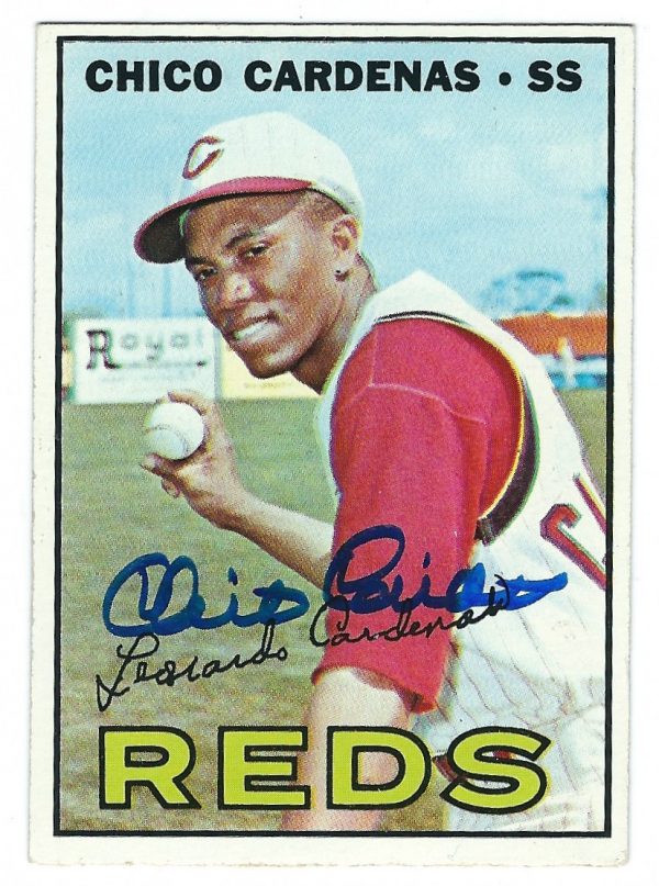 Autographed LEO CARDENAS 1967 Topps Card