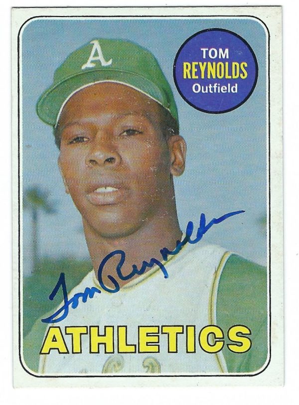 Autographed TOM REYNOLDS 1969 Topps Card