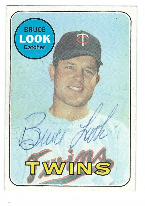 Autographed BRUCE LOOK 1969 Topps Card