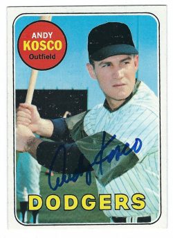 Autographed ANDY KOSCO 1969 Topps Card