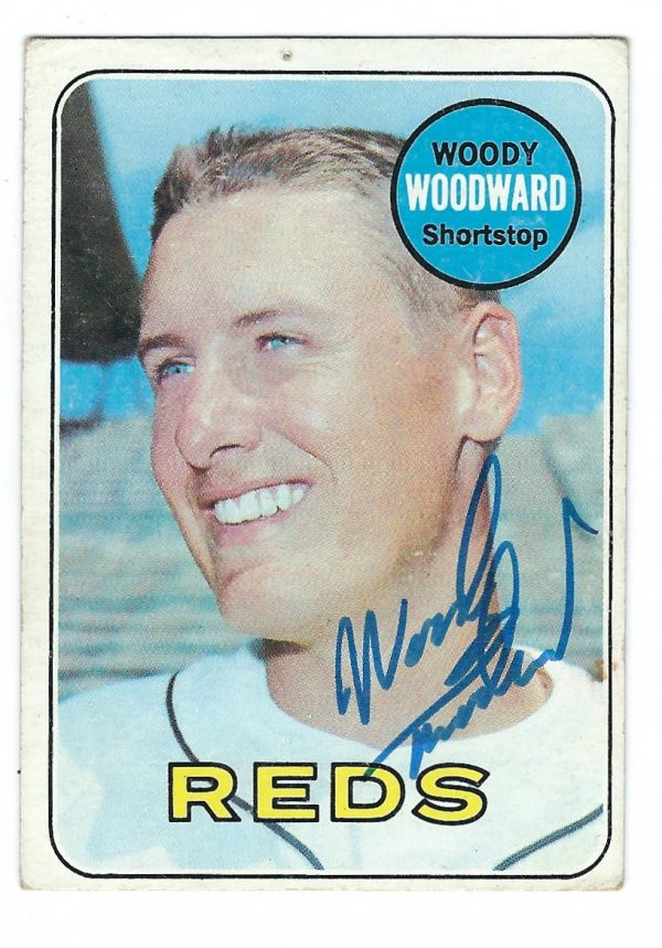 Autographed WOODY WOODWARD 1969 Topps Card