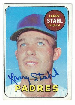 Autographed LARRY STAHL 1969 Topps Card