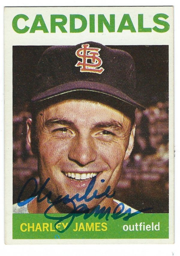 Autographed CHARLEY JAMES 1964 Topps Card