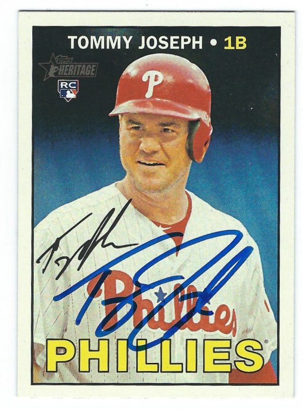 Autographed TOMMY JOSEPH  2016 Topps Heritage Card