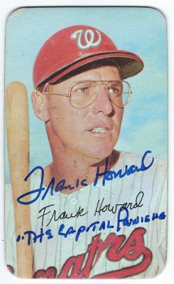 Autographed FRANK HOWARD 1971 Topps Super Card