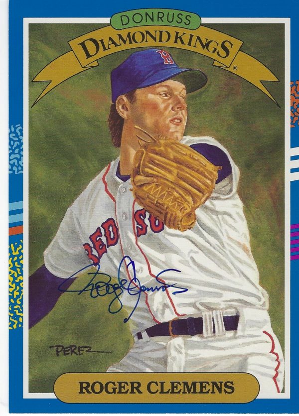 Autographed Roger Clemens 1991 5x7 Donruss Diamond King Card # 9 - COA