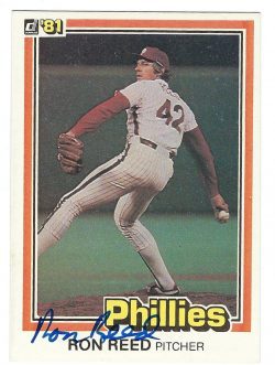 Autographed RON REED 1981 Donruss Card