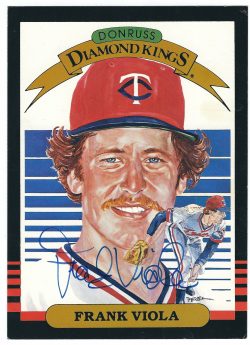 Autographed FRANK VIOLA 1985 5X7 Donruss Diamond King
