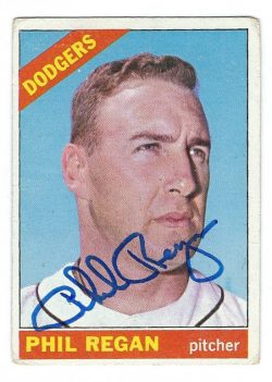 Autographed PHIL REGAN 1966 Topps Card