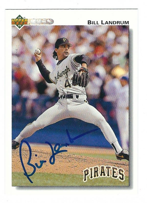 Autographed BILL LANDRUM 1992 UPPER DECK Card