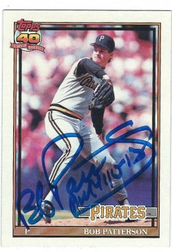 Autographed BOB PATTERSON 1991 TOPPS Card