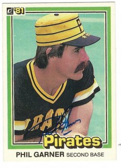 Autographed PHIL GARNER 1981 Donruss Card