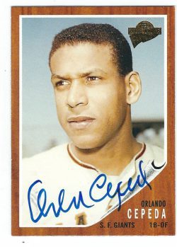 ORLANDO CEPEDA Autographed 2005 Topps Fan Favorites Card