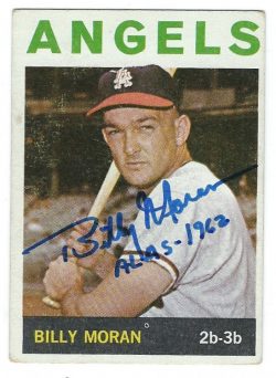 Autographed BILLY MORAN 1964 Topps Card