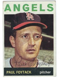 Autographed PAUL FOYTACK 1964 Topps Card