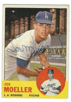 Autographed JOE MOELLER 1963 Topps Card