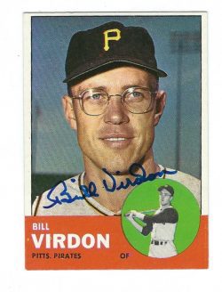 Autographed BILL VIRDON  1963 Topps Card