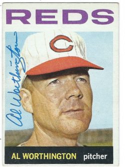 Autographed AL WORTHINGTON 1964 Topps Card