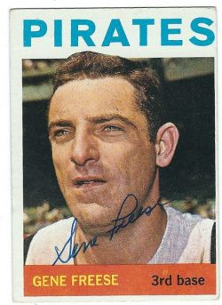 Autographed GENE FREESE 1964 Topps Card