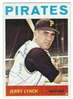 Autographed JERRY LYNCH 1964 Topps Card