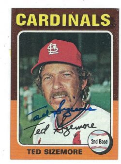 Autographed TED SIZEMORE 1975 Topps Card