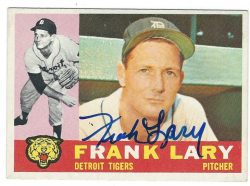 Autographed FRANK LARY 1960 Topps Card