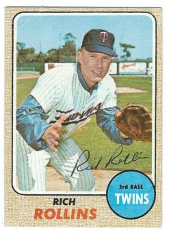Autographed RICH ROLLINS 1968 Topps Card