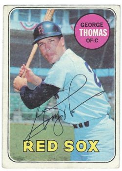 Autographed GEORGE THOMAS 1969 Topps Card