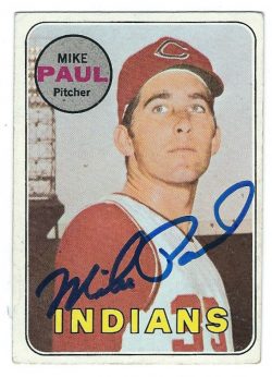 Autographed MIKE PAUL 1969 Topps Card