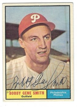Autographed BOBBY GENE SMITH 1961 TOPPS Card