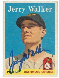 Autographed JERRY WALKER 1958 Topps Card