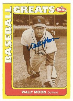 Autographed WALLY MOON  1991 Swell Baseball Great Card