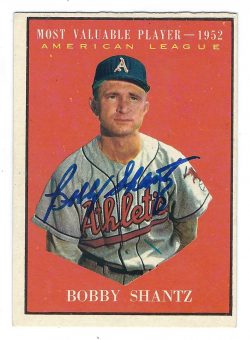 Autographed BOBBY SHANTZ 1961 TOPPS Card