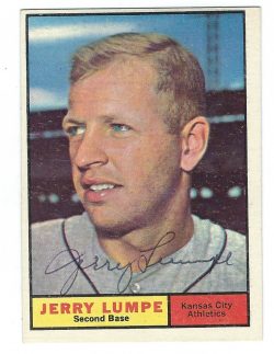 Autographed JERRY LUMPE 1961 TOPPS Card