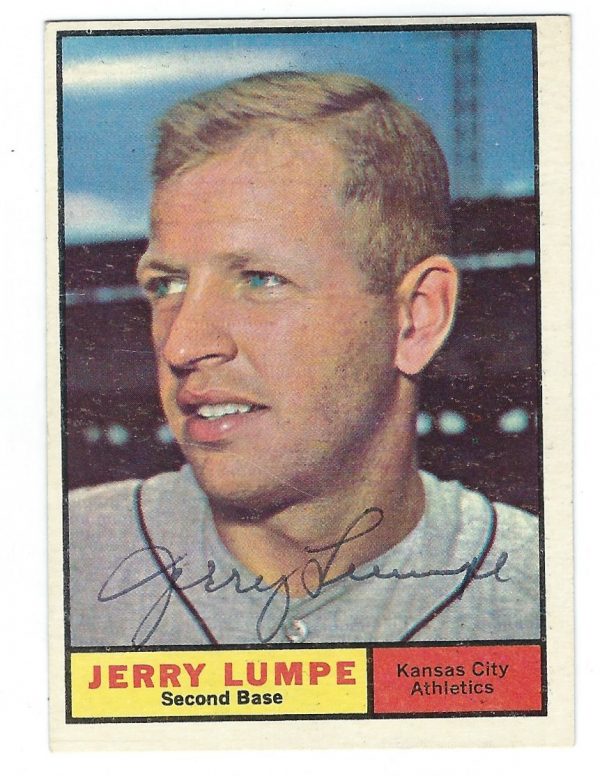 Autographed JERRY LUMPE 1961 TOPPS Card