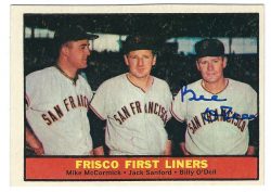 Autographed BILLY O'DELL 1961 TOPPS Card