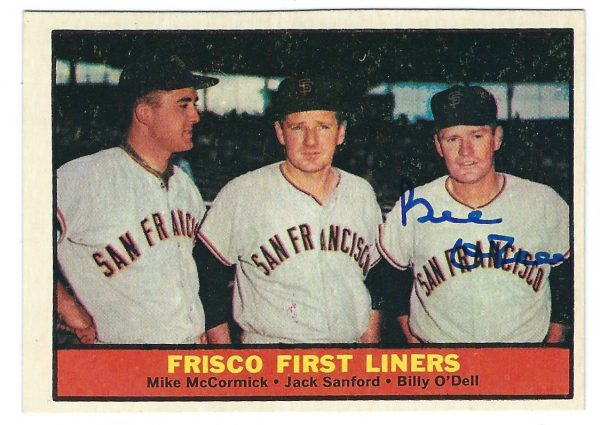 Autographed BILLY O'DELL 1961 TOPPS Card
