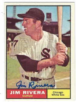 Autographed JIM RIVERA 1961 TOPPS Card