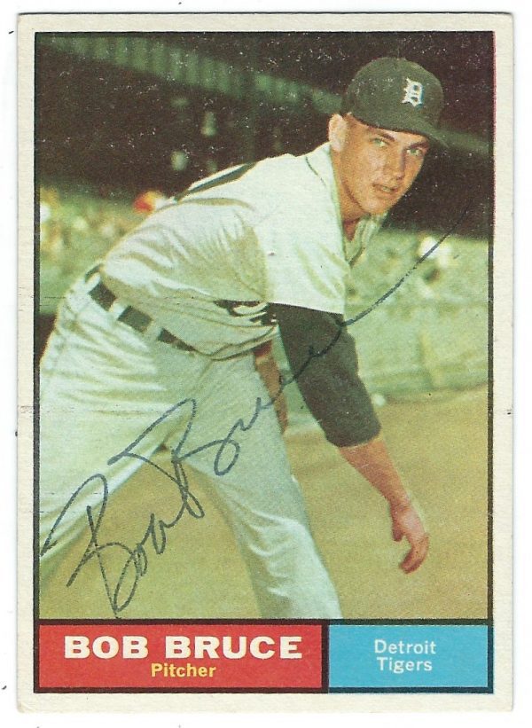 Autographed BOB BRUCE 1961 TOPPS Card