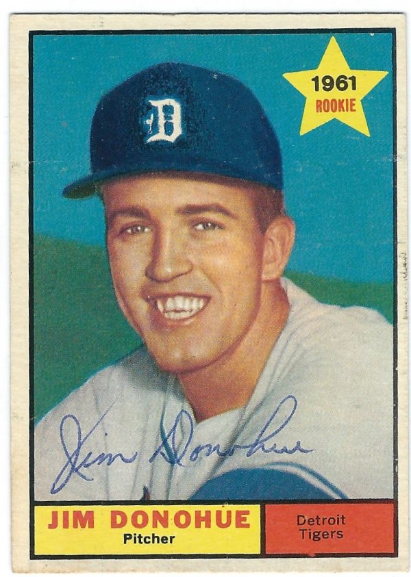 Autographed JIM DONOHUE 1961 TOPPS Card