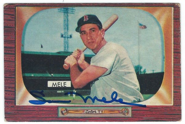 Autographed SAM MELE 1955 Bowman card