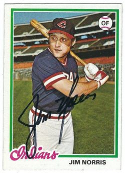 Autographed JIM NORRIS 1978 Topps card