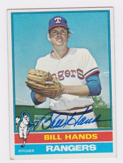 Autographed BILL HANDS 1976 Topps Card