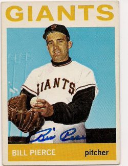 Autographed BILLY PIERCE 1964 Topps Card