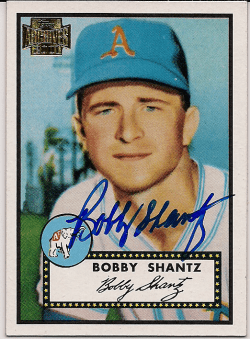 BOBBY SHANTZ Autographed 2001 Topps Archive Card