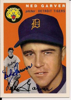 Autographed NED GARVER 1954 Topps Archive card