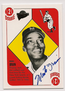 MONTE IRVIN Autographed 2005 Topps Fan Favorites Card