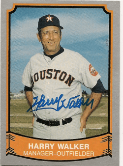 Autographed  HARRY WALKER 1989 Pacific Legends Card #190