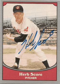 Signed HERB SCORE Pacific Legends Card