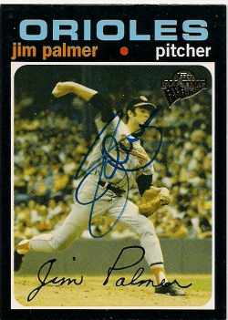 JIM PALMER Autographed 2004 Topps Fan Favorites Card